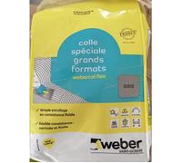 Mortier colle (C2S1 et EG) - WEBER COLLE FLEX - Sac 5 Kg - GRIS