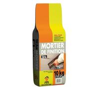 Mortier de Finition Gris 10kg - Enduit de Lissage Prêt à Gâcher, Haute Adhérence - Rebouchage, Réparation et Finition Murs et Sols Intérieurs/Extérieurs, Application Manuelle, Grain Fin