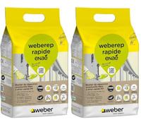 Mortier de réparation fibré à prise rapide, 5kg, WEBEREP RAPIDE, WEBER (Lot de 2)