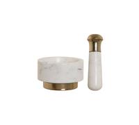 Mortier en laiton marbre - Home ESPRIT - 12,5x12,5x7,5 cm - Multicolore - 0,55 kg - Robuste - Design élégant