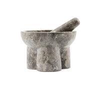 Mortier en marbre gris, avec pilon, compact - House Doctor, Kulti - 14x14x12 cm