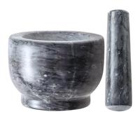 Mortier en Marbre Noir, Léger, Pilon Ergonomique, Usage Restaurant | Marbre, Facile à Utiliser, pour Pharmacie Cuisine, Outil Compact, Broyage Précis, Noir Élégant