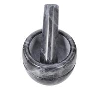 Mortier en Marbre Pilon pour Ail, Graines et Compléments, la Cuisine | Base Stable, Surface Lisse, Bords Polis, Résistance à L’abrasion, Outil Manuel pour Cuisiniers, Herboristes, Pharmacies