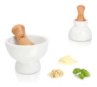 Tomorrow's Kitchen 4630160 Mortier avec pilon en Céramique Blanc 25,4 x 13,6 x 20,8 cm