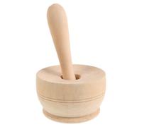 Mortier et Pilon Cuisine en Bois Khaki, Bol Rond pour Épices | Grains et Semences, Prise Confortable, Finition Lisse Polie, Broyage Précis, Usage Maison, Noix