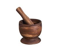 Home Deco Factory – Mortier et pilon – Acacia – Marron