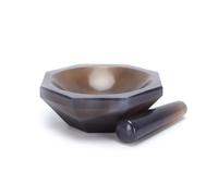 Mortier et pilon en agate naturelle for broyage en laboratoire 110 mm 120 mm 150 mm 160 mm 200 mm(130MM)