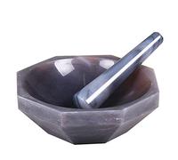 Mortier et pilon en agate naturelle pour meulage de laboratoire, diamètre intérieur = 100 mm, 60 mm, 70 mm, 80 mm, 90 mm, 50 mm (100 mm)