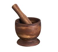 Home Deco Factory – Mortier et pilon – Acacia – Marron