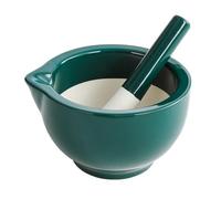 Mortier et pilotage Set Porcelain Spice Grinder Kitchen Kitchen Manual Herb Grinder Pill Crusher Grinding Bol pour pâte à l'ail Ginger vert foncé