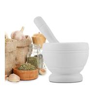 Mortier et ravageurs, ravageurs et mortiers Granit ail Broyeur d'épices moulin à sauce ail pilateur à main broyeur broyeur cuisine gadget aromatiser les outils d'épices cuisine broyeur (blanc)
