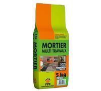 Mortier Multi Travaux Gris 5kg - Mortier Polyvalent Prêt à Gâcher - Réparations, Rebouchage, Assemblage et Rénovation Intérieure/Extérieure - Application Facile, Haute Résistance