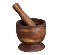 Home Deco Factory – Mortier et pilon – Acacia – Marron