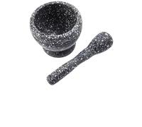 Mortier Pilon Cuisine Ensemble de mortier et pilon en résine for mélanger l'ail, les herbes, les épices, le broyage, le bol, les ustensiles de cuisine for restaurant(Color-03)