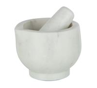 Mortier & Pilon en Marbre "Puglia" 12cm Blanc