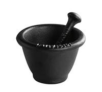 Mortier pour ail Grand mortier et pilon en fonte, moulin à épices fer noir, fait la main