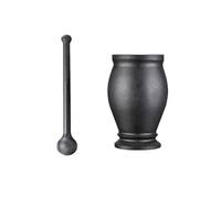 Mortier pour ail Pot à marteler en fonte, ensemble de mortier manuel Vintage for la maison, pilons épices, outils cuisine, moulins(Moyen)