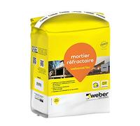 Mortier réfractaire pour le montage et l'assemblage de briques réfractaires, 5kg, WEBERCEL FEU, WEBER