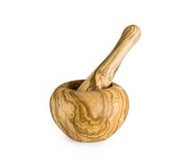Mortier rond en bois d'olivier 15 cm - Ibili