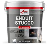 Mortier + teinte - stucco (sans primaire ni finition) - STUCCOLIS Mortier + teinte kit jusqu'à 7 m² - Gris Graphite