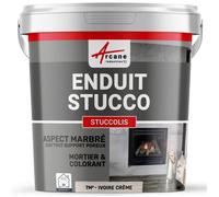 Mortier + teinte - stucco (sans primaire ni finition) - STUCCOLIS Mortier + teinte kit jusqu'à 7 m² - Ivoire Crème