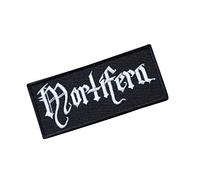 Mortifera Applique en métal noir brodé à repasser