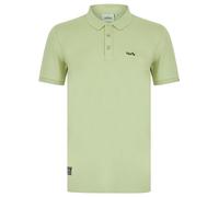 Mortimer 2 Signature Cotton Pique Polo Shirt in Sage Green - Tokyo Laundry - L
