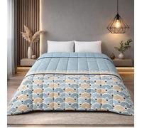 MORTREUX Couette été Thebès 240 x 260 cm - Légère microfibre double face 200 g/m² - Fabrication française