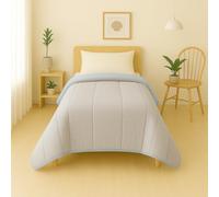 Mortreux Couette légère Gris Clair/Bleu Ciel - 1 Personne 140 x 200 - Spécial été