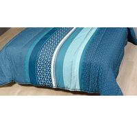 Mortreux Couette légère imprimée Jasper Bleu/Non tissé Blanc - 1 Personne 140x200