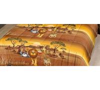 Mortreux Couette légère imprimée Savana/Non tissé Blanc - 1 Personne 140x200 - légère