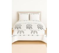 Mortreux Couette tempérée imprimée Attrape Rêve Noir - 2 Personnes 220 x 240 - Mi Saison