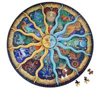 Moruska Puzzles pour adultes de 1000 pièces, puzzle rond de 1000 pièces pour adultes Défi et cool - Puzzle astrologique horoscope du zodiaque