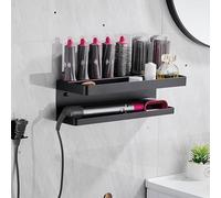 Morwealth Support mural pour sèche-cheveux, sans perçage, 2 en 1, pour Dyson Airwrap, rangement facile, esthétique, pour sèche-cheveux Dyson, support mural et organiseur en matériau durable