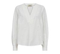 MOS Mosh - Élégante blouse en dentelle avec manches bouffantes - Femme - Blouses et Chemises - Blanc - Taille: 40 FR