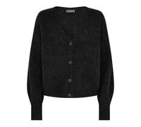 MOS Mosh, Femme, Pulls, Noir, Taille: 36 FR Gilet en Tricot Noir à Col en V