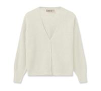 MOS Mosh - Gilet en Tricot Col en V Ecru - Femme - Pulls - Beige - Taille: 42 FR