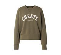 MOS MOSH Sweat-shirt 'MMCelli' olive / blanc, Taille XL