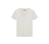 MOS Mosh - T-shirt élégant col en V - Femme - Tops - Beige - Taille: 38 FR
