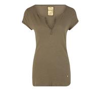 MOS Mosh - T-shirt style Army en lin et coton - Femme - Tops - Vert - Taille: 40 FR