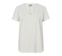 MOS Mosh - Tee-shirt basique blanc avec col en V - Femme - Tops - Blanc - Taille: 36 FR