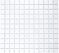 MOS18-0111 Carreau mosaïque en céramique, blanc mat, pour mur de cuisine, salle de bain, douche, instructions de pose & d'entretien (français non garanti)