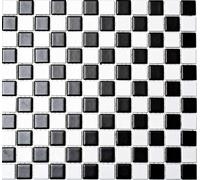 MOS18-0305 Carrelage mosaïque en céramique Noir et blanc mat