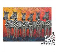 Mosaic Art Zebra Wall Decor Décoration Murale en Métal 70x50cm/1000pcs pour L’Atelier, Plaque Décorative pour Les Bricoleurs
