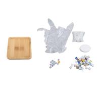 Mosaic Coaster Craft Kit | Mixed Color Tiles for DIY Art Projects | Bamboo Coaster Base with Grout & Adhesive | Family Craft Activity/Home Decor/Present Making (Dark Purple)