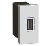 MOSAIC Prise d'alimentation 1xUSB 5V 750mA aluminium 079391