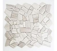 Mosaik MOS44-0202 Carrelage en marbre naturel Bruch Ciot à rayures Gris