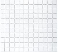Mosaik-Netzwerk Carrelage de mosaïque carré uni blanc mat en céramique - Dimensions : 2,5 x 2,5 x 6 mm - Dimensions de la feuille : 330 x 302 mm - Lot de 10 tapis de mosaïque