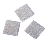 Mosaïque Acrylique, 1x1 Cm, Pailletée, Ombre Argent, Boîte - Env. 205 Pièces / 50 G