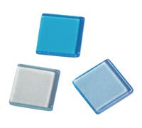 Mosaïque Acrylique, 1x1 Cm, Transparente, Bleu Lagon, Boîte - Env. 205 Pièces / 50 G